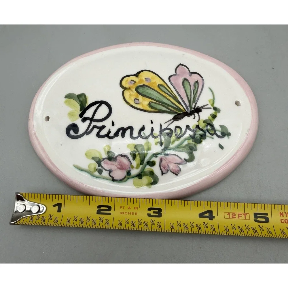 Abbiamo Tutto Italy Principessa Butterfly Hand Painted Wall Plaque